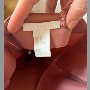 H&M Pink Silk Midi Dress